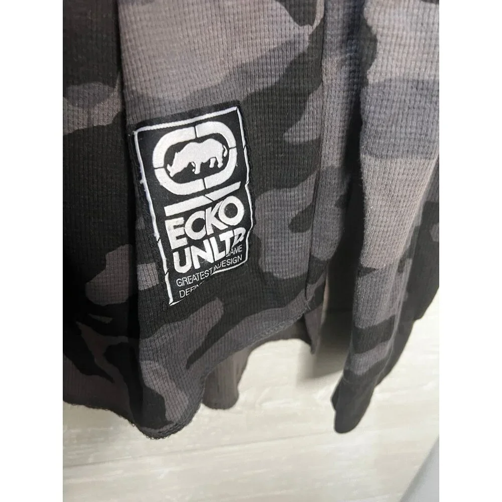 ECKO UNLTD Men's All Over Print Stunner‎ Camo Thermal Sweater